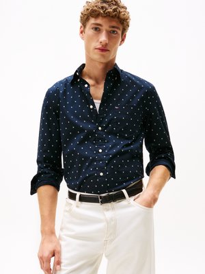Tommy Hilfiger FLEX SMALL PRINT SHIRT - Skjorta - desert sky