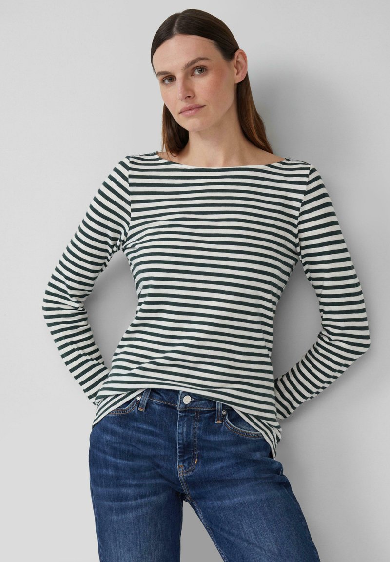 Mamalicious Maglia Maniche Lunghe a Righe Bianco Nero Donna (INT M