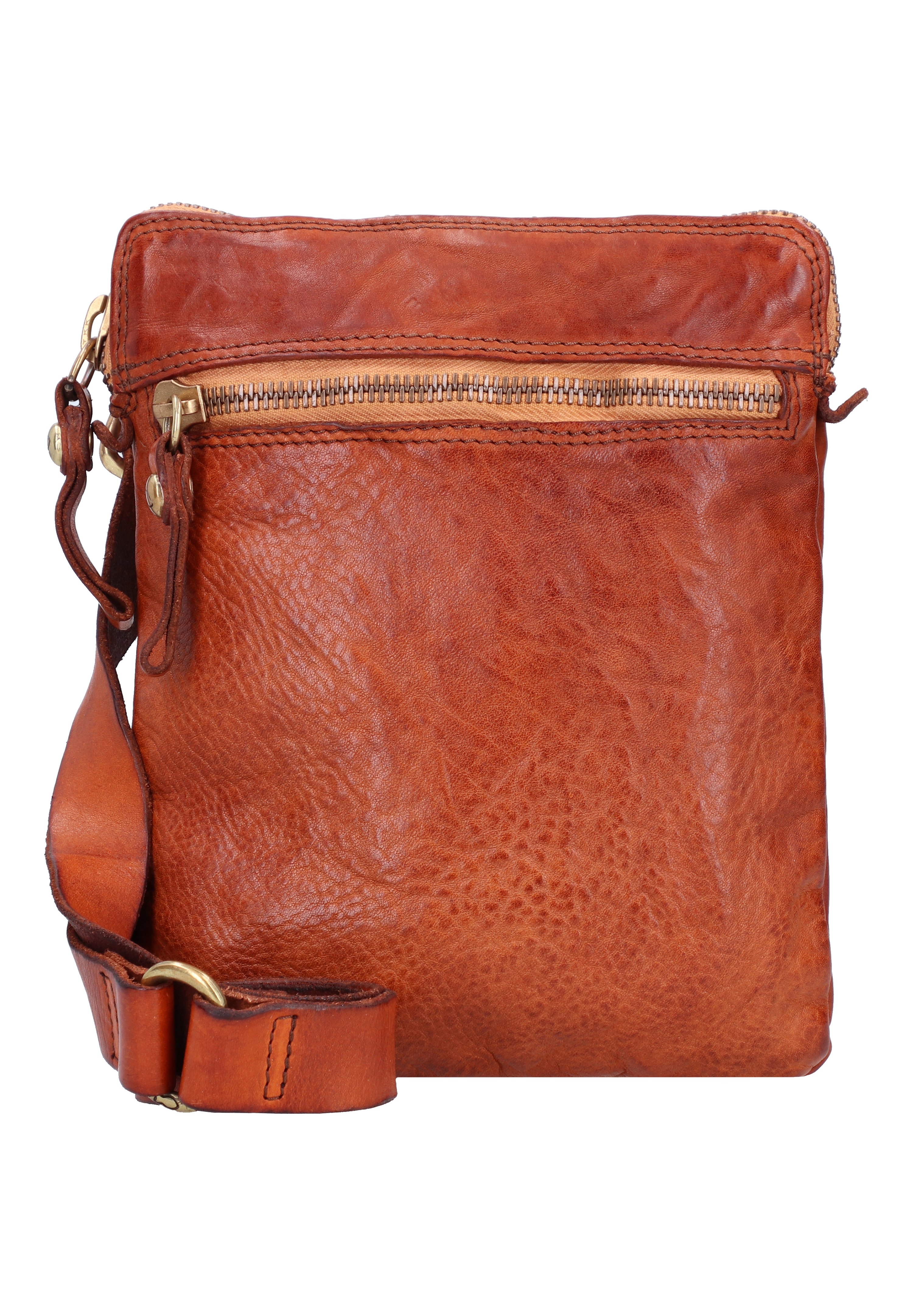 Sac à épaule Bandoulière Campomaggi En Cuir De Vache - Cognac, Italie - Neuf Avec étiquettes