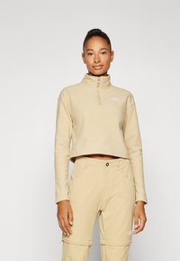 The North Face GLACIER CROPPED ¼ ZIP - Fliisdžemper - khaki stone
