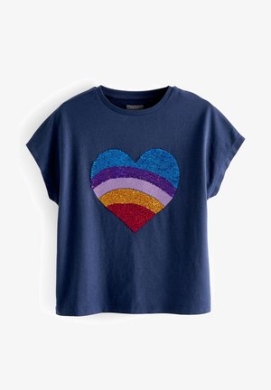 SHORT SLEEVE SEQUIN STANDARD - Triko s potiskem - blue