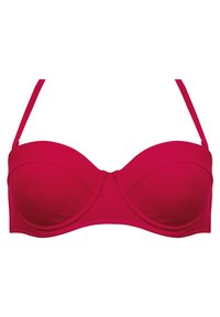 Biustonosz z drutem w jasnoróżowym kolorze, z formowanymi miseczkami, regulowanymi ramiączkami oraz gładką fakturą materiału. Bez dodatkowych wzorów czy akcentów.