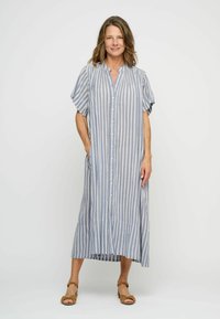 moshi moshi mind - JUNE STRIPE - Shirt dress - sea blue ecru Thumbnail Image 1