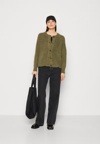 Selected Femme SLFLULU CARDIGAN - Gilet - dusky green