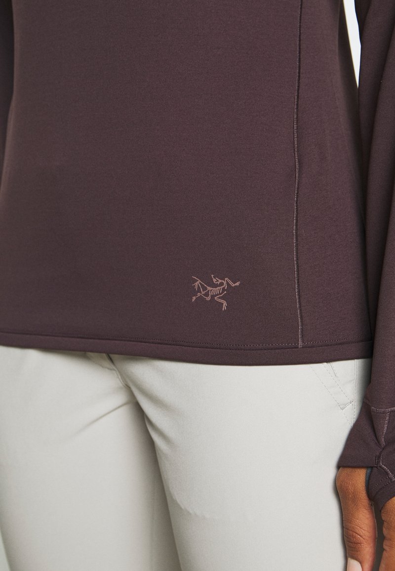 Arc'teryx MOTUS HOODY WOMENS - Long sleeved top - figment heather/dark  brown - Zalando.co.uk