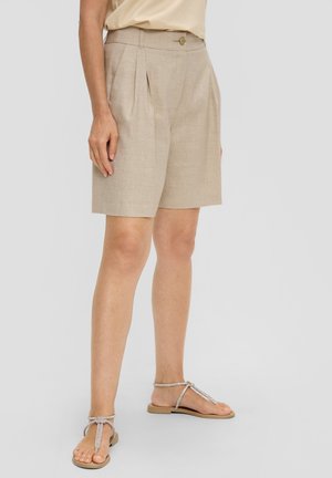 s.Oliver BLACK LABEL AUS GLITZERNDEM - Shorts - beige