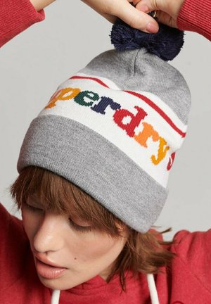 Superdry & Co, ESSENTIAL LOGO - Gorro - grey marl multi