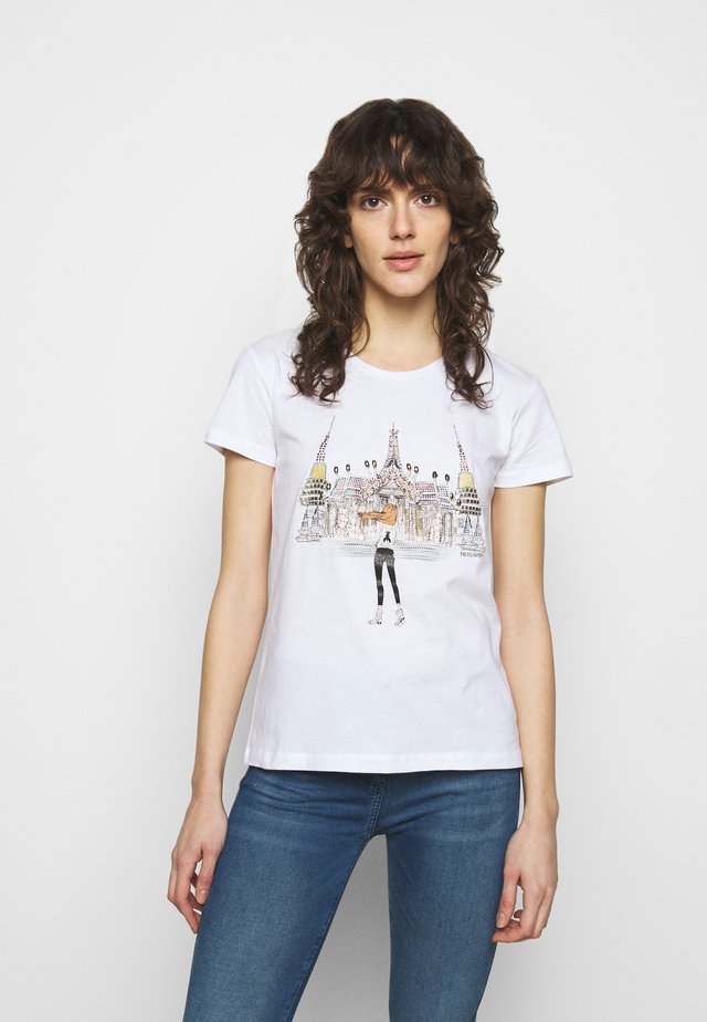 MAGLIA - Print T-shirt - bianco/temple