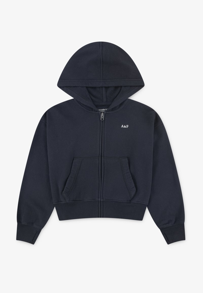 Abercrombie & Fitch ESSENTIAL FULL ZIP HOODIE - Tröja med dragkedja - anthracite