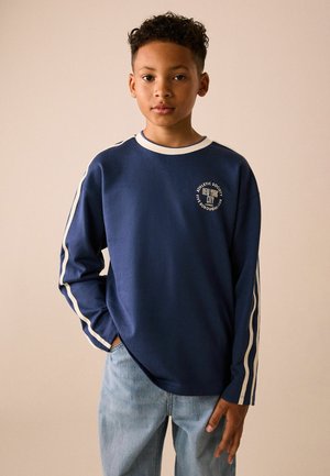 Next, LONG SLEEVE HEAVYWEIGHT VARSITY T-SHIRT - Long sleeved top - blue