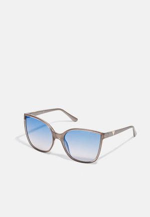 Sonnenbrille - shiny beige / blu mirror