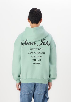 Sean John SCRIPT LOGO PEACHED CITY HOODIE - Φούτερ με κουκούλα - light green