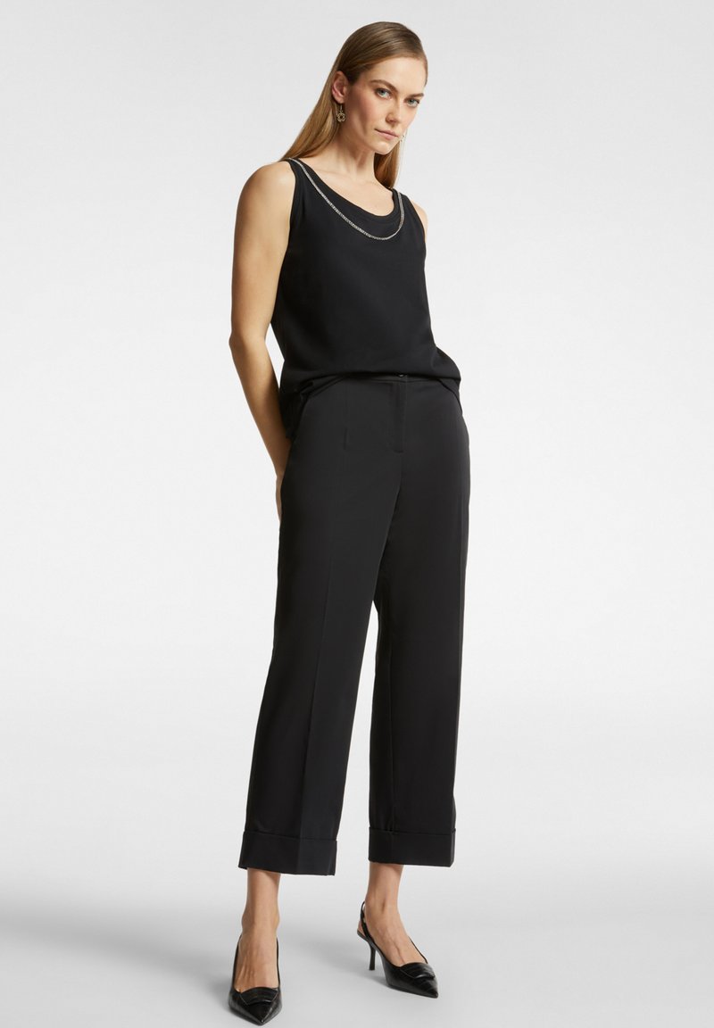 Elena Mirò CROPPED CON RISVOLTO Pantaloni nero