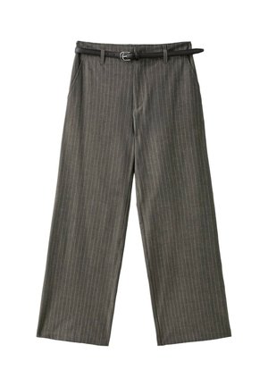 Stradivarius, FLOWING STRAIGHT-LEG SMART TROUSERS WITH BELT - Pantalon classique - beige