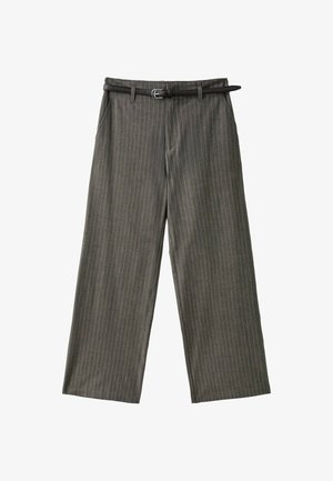 Stradivarius, FLOWING STRAIGHT-LEG SMART TROUSERS WITH BELT - Pantalon classique - beige
