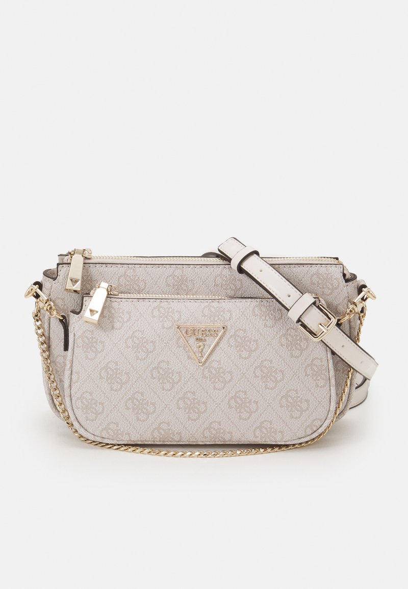 Guess NOELLE POUCH CROSSBODY SET - Käsilaukku - dove