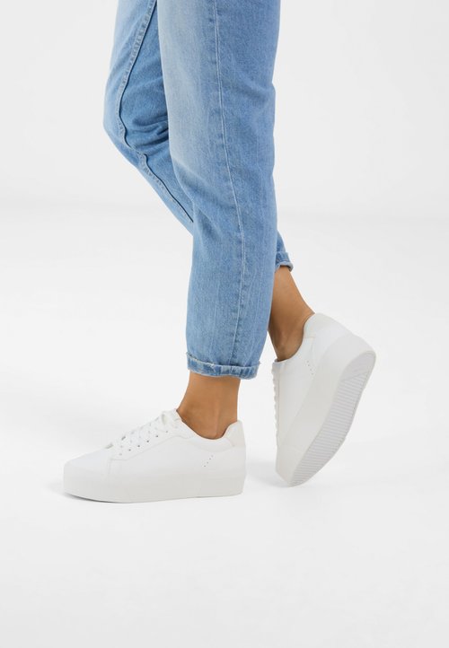 Sneaker Sport Premium In Pelle Bianca Da Donna – Comoda E Resistente, Taglia 8 US - 4