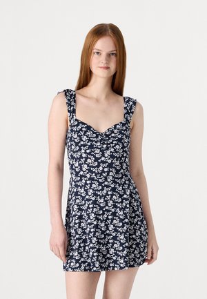 FLUTTER  MINI SKORT  - Day dress - dark blue/white