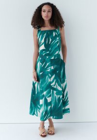 Caroll JOSA - A-lijn rok - vert emeraude