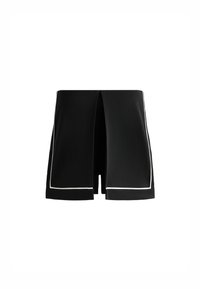 WITH SOFT-TOUCH AND PIPING - Shorts - black