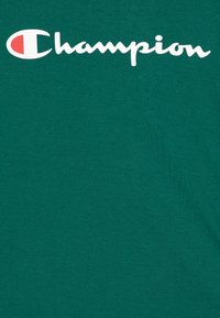 Champion ICONS CREWNECK LARGE LOGO - Camiseta estampada - dark green