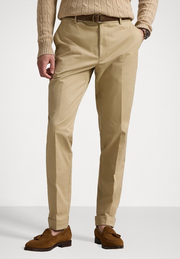 STRETCH CHINO SUIT TROUSER - Trousers - monument tan