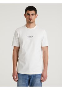 BASIC  AUTECH - Tričko s potlačou - off white