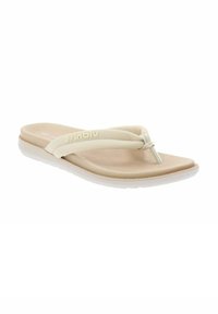 Infradito beige con design della tracolla annodata, soletta testurizzata e suola in gomma bianca con una leggera curvatura per il massimo comfort.