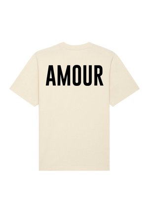 AMOURTEXT BACK HEAVYWEIGHT - T-shirt imprimé - off-white