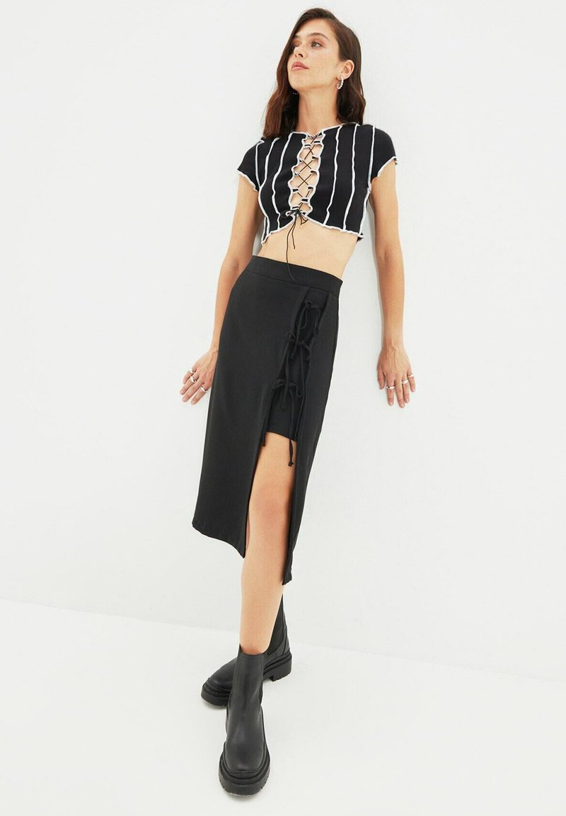Damen Jeansröcke | Trendyol A-Linien-Rock black/schwarz - HY73647 Damen Jeansröcke | Trendyol A-Linien-Rock black/schwarz - HY73647
