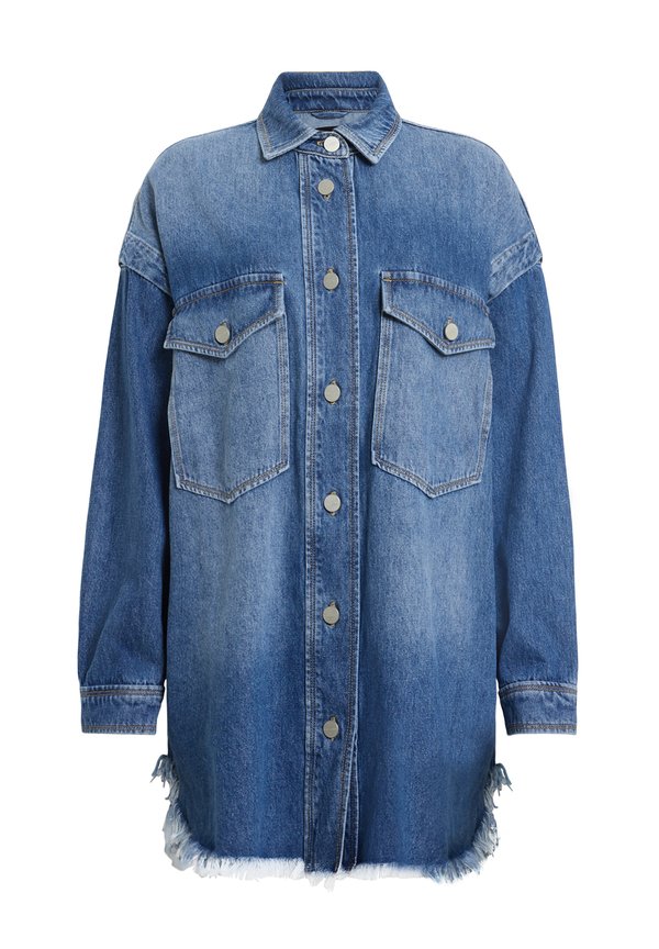 SNAP  - Denim dress - mid indigo3