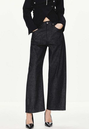 Mango, ADULT - Coupe large - black denim