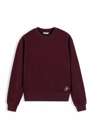 Tommy Hilfiger, TOMMY HILFIGER TONAL LOGO CREW NECK SWEATSHIRT - Sweatshirt - deep burgundy