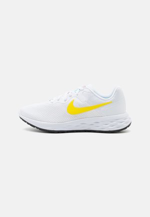 Nike Performance W NIKE REVOLUTION 6 - Road running shoes - white/opti yellow/black/baltic blue
