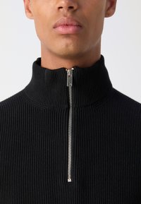 Lindbergh HALF ZIP  - Strikkegenser - black