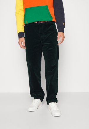 FLAT FRONT - Trousers - college green