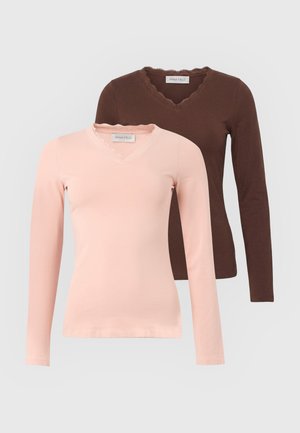 Anna Field by Zalando, 2 PACK - Блуза с дълги ръкави - rose smoke/shaved chocolate