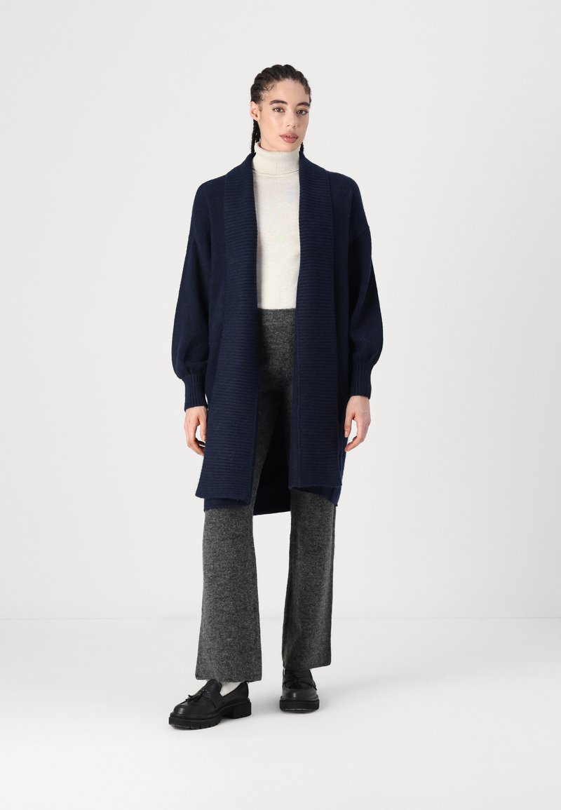 YAS YASJUVA LONG CARDIGAN - Jopica - navy blazer