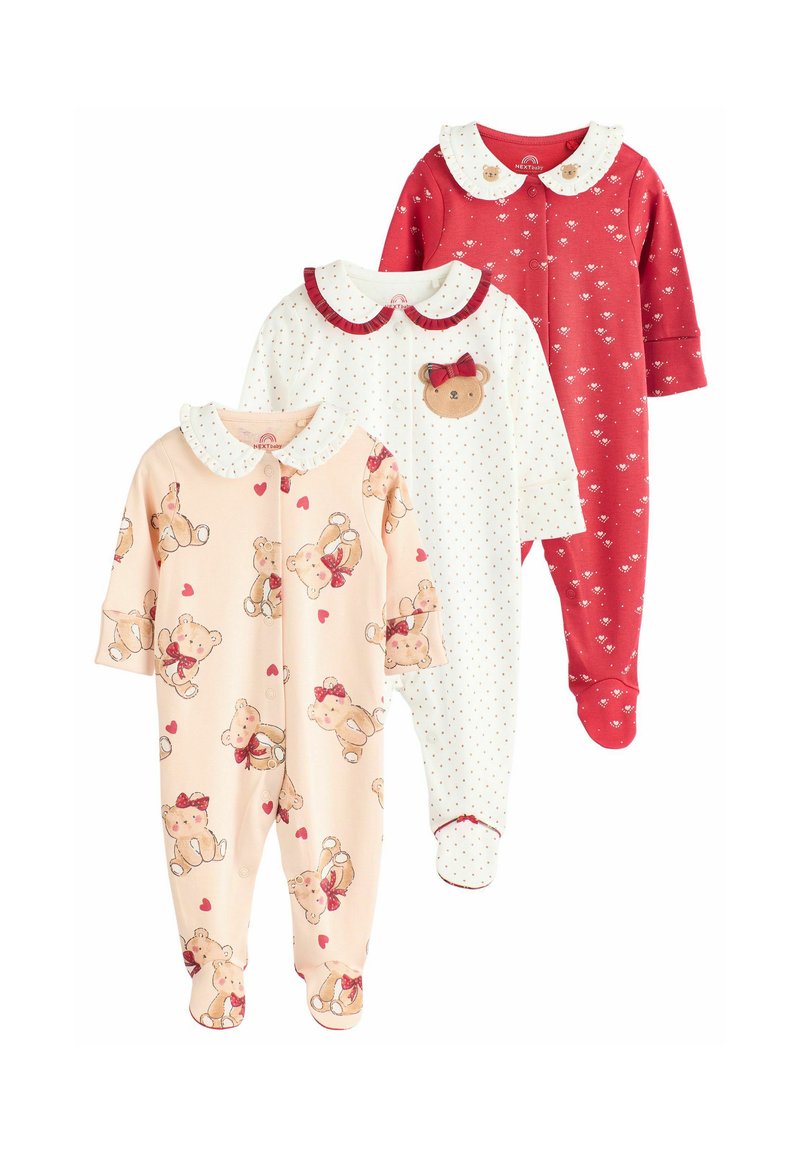 Next EMBROIDERED DETAILS 3 PACK - REGULAR FIT - Overal na spanie - red cream