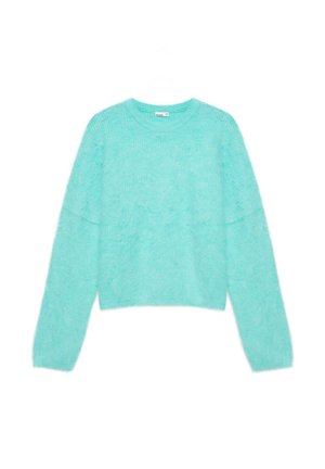 PULL&BEAR, BLOCK-KNITTED JUMPER  - JUMPER - Pullover - turquoise