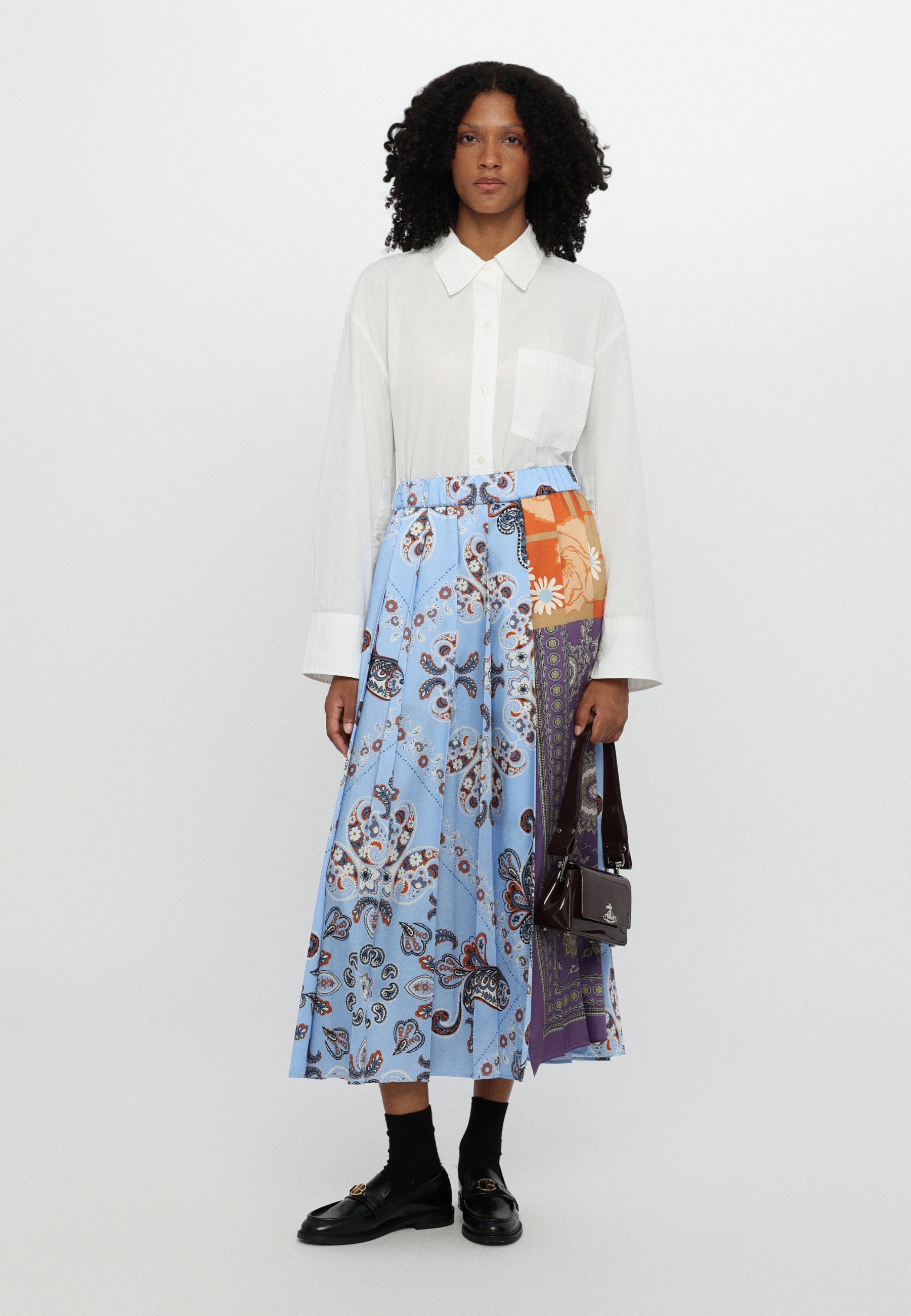 Weekend Max Mara EDERE プリントツイル プリーツスカート Weekend Max Mara EDERE プリントツイル プリーツスカート