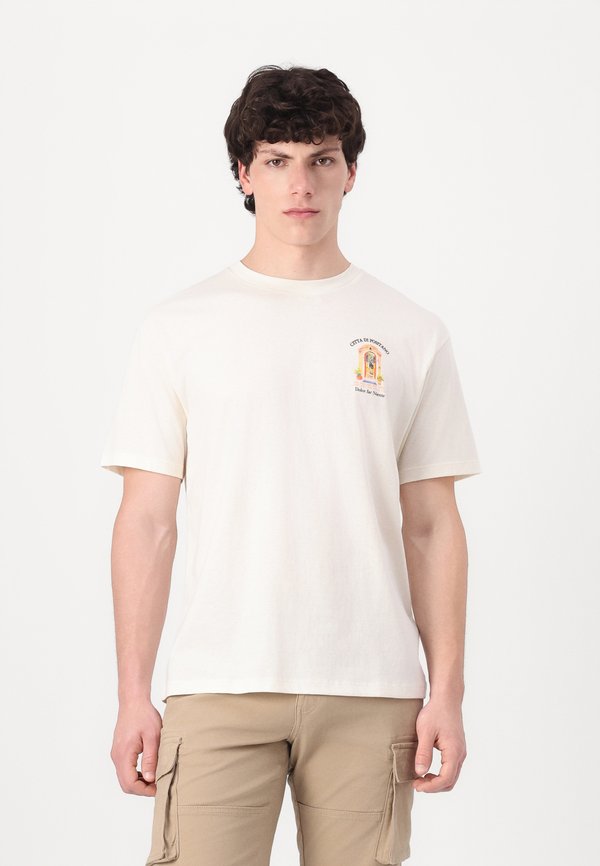 JORPOSITANO TEE CREW NECK - Print T-shirt - egret2