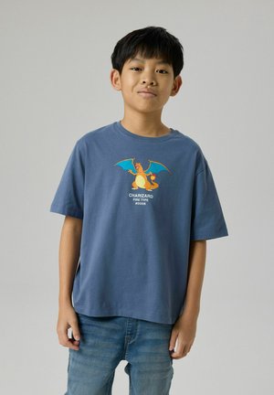 Name it, NKMJYK POKEMON SS NREG TOP BOX NOOS SKY - T-shirt con stampa - vintage indigo