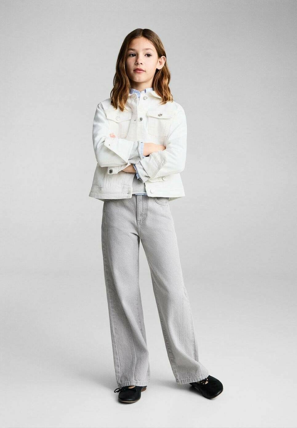 Mango Kids ALLEGRA8 - Kurtka jeansowa/biały - Zalando.pl