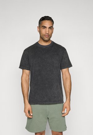 OVERSIZED WASHED  - Print T-shirt - black beauty