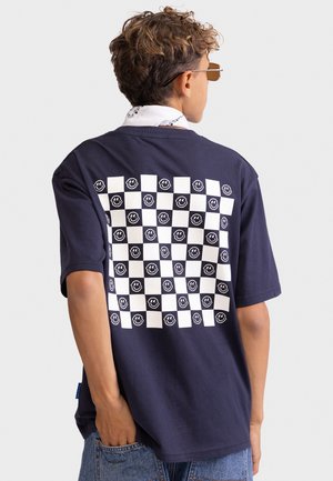 MAX TEE BOXY FIT - Print T-shirt - navy