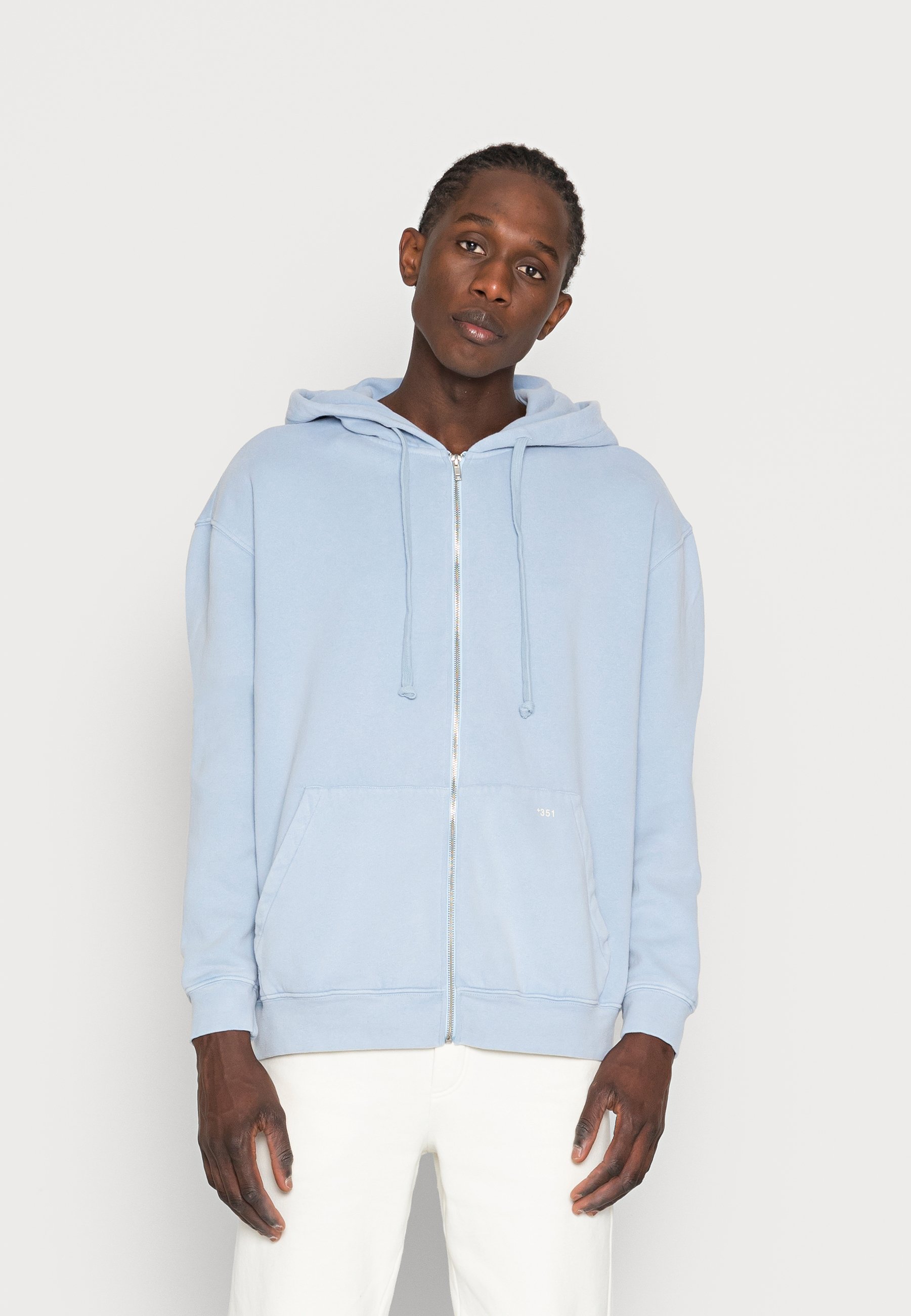 351 HOODIE ZIPPER UNISEX - Zip-up sweatshirt - clear blue/light blue -  Zalando.ie