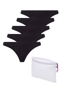 BeeDees Comfee Lot De 5 Strings Pour Femme - Noir - 42-44