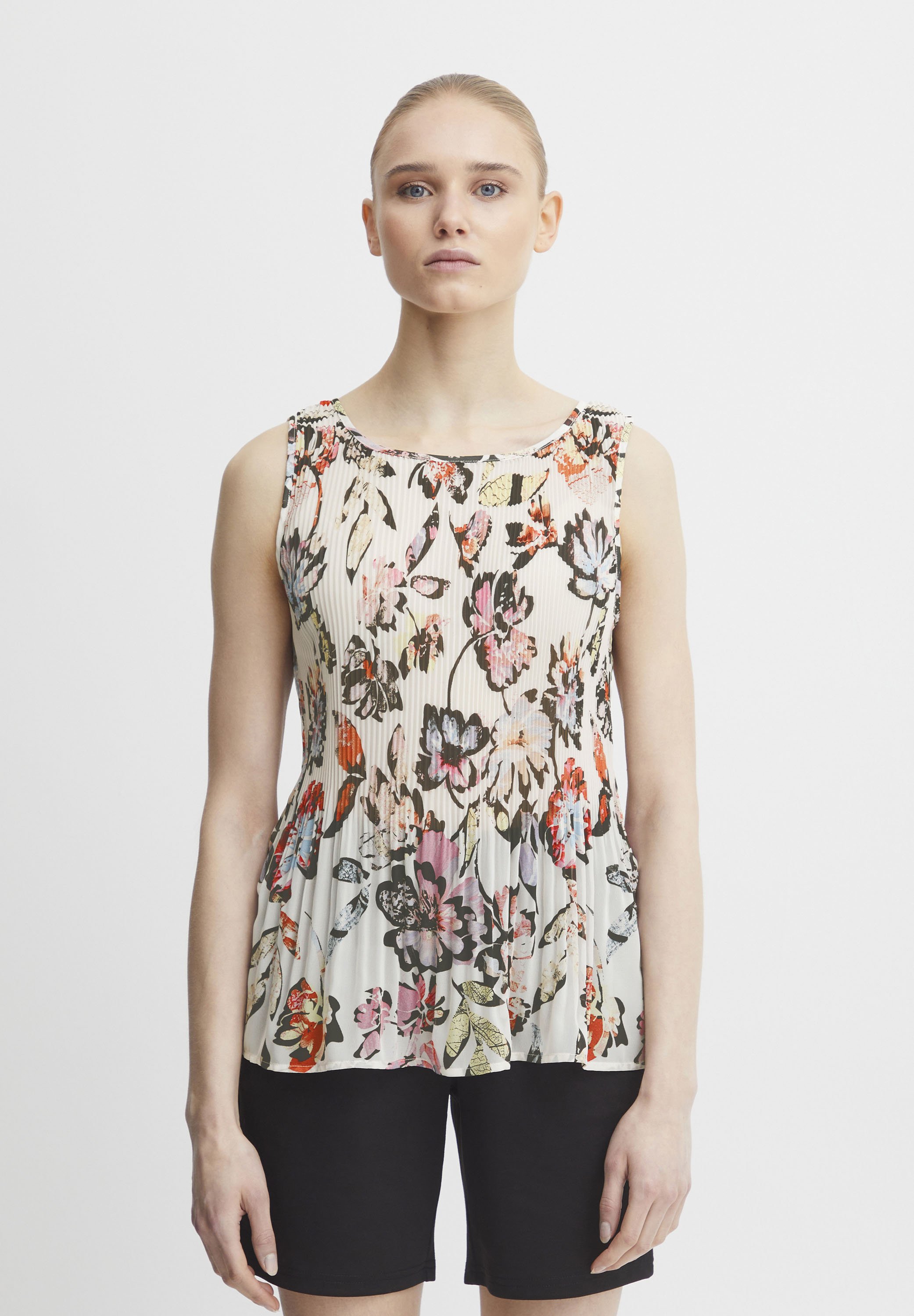 売れ筋商品|||イチ Tシャツ レディース トップス IHElly - Blouse - crystal gray collage print ICHI IHElly - Blouse - crystal gray collage print/multi