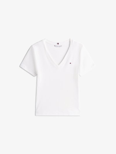 SLIM CODY V NECK - T-shirt basique - ecru